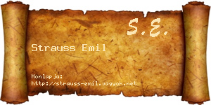 Strauss Emil névjegykártya